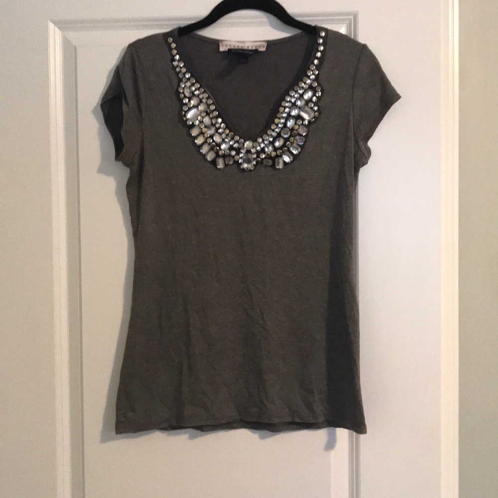 Jewel enhanced tee.